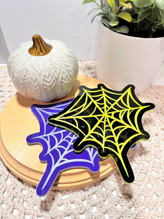 Spider Web Acrylic Coaster