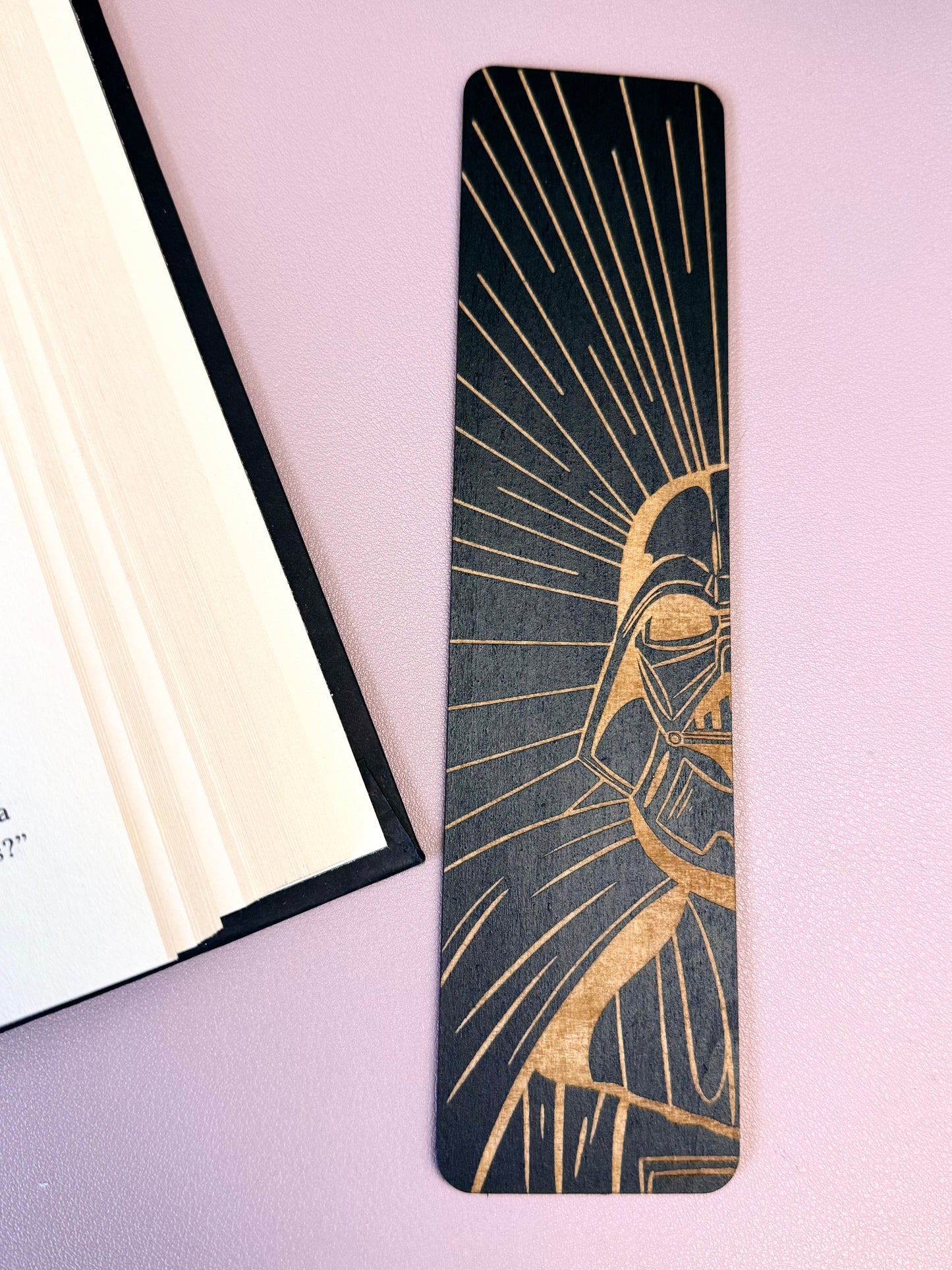 The Dark Side Wood Bookmark