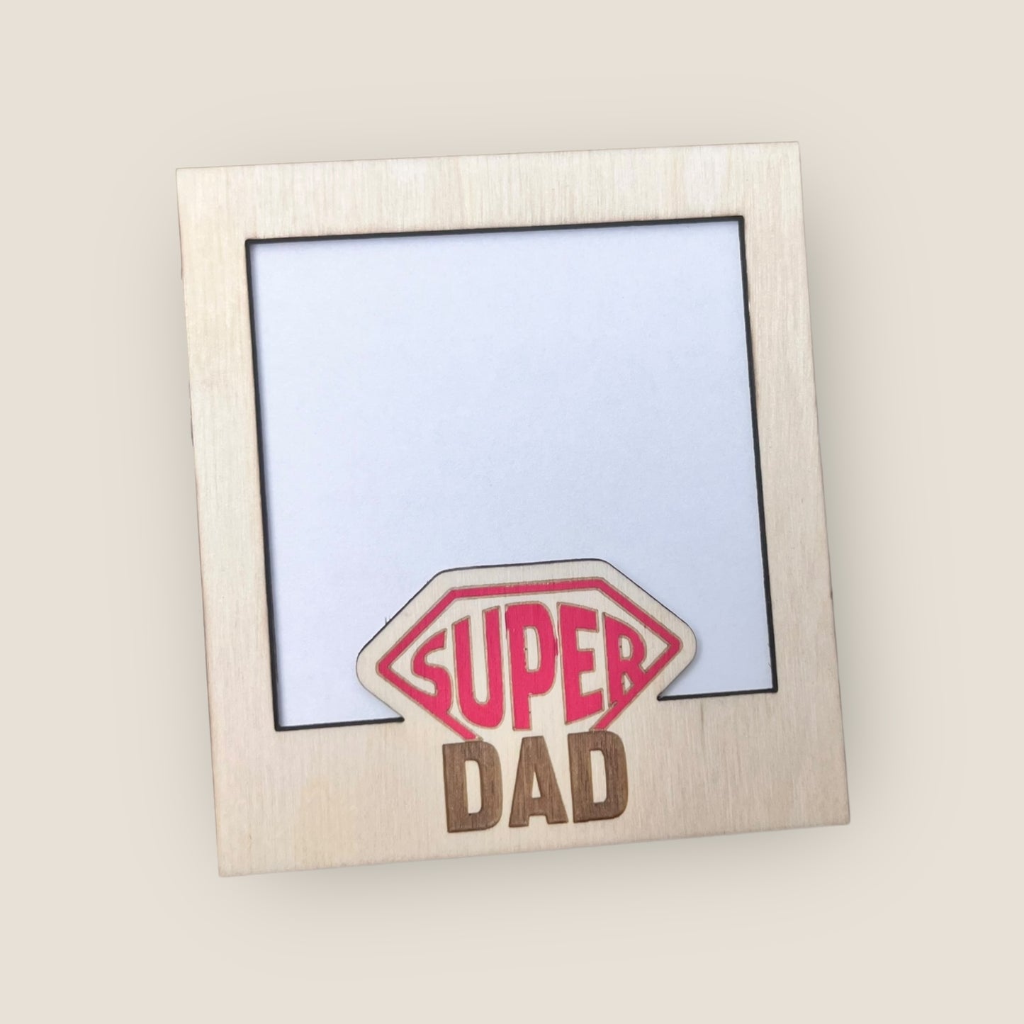 Magnet Wood Frame - Super Dad