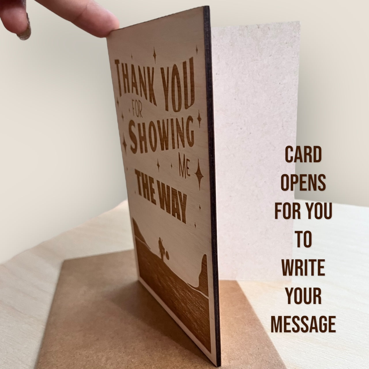 Wood Greeting Card - This is The Way