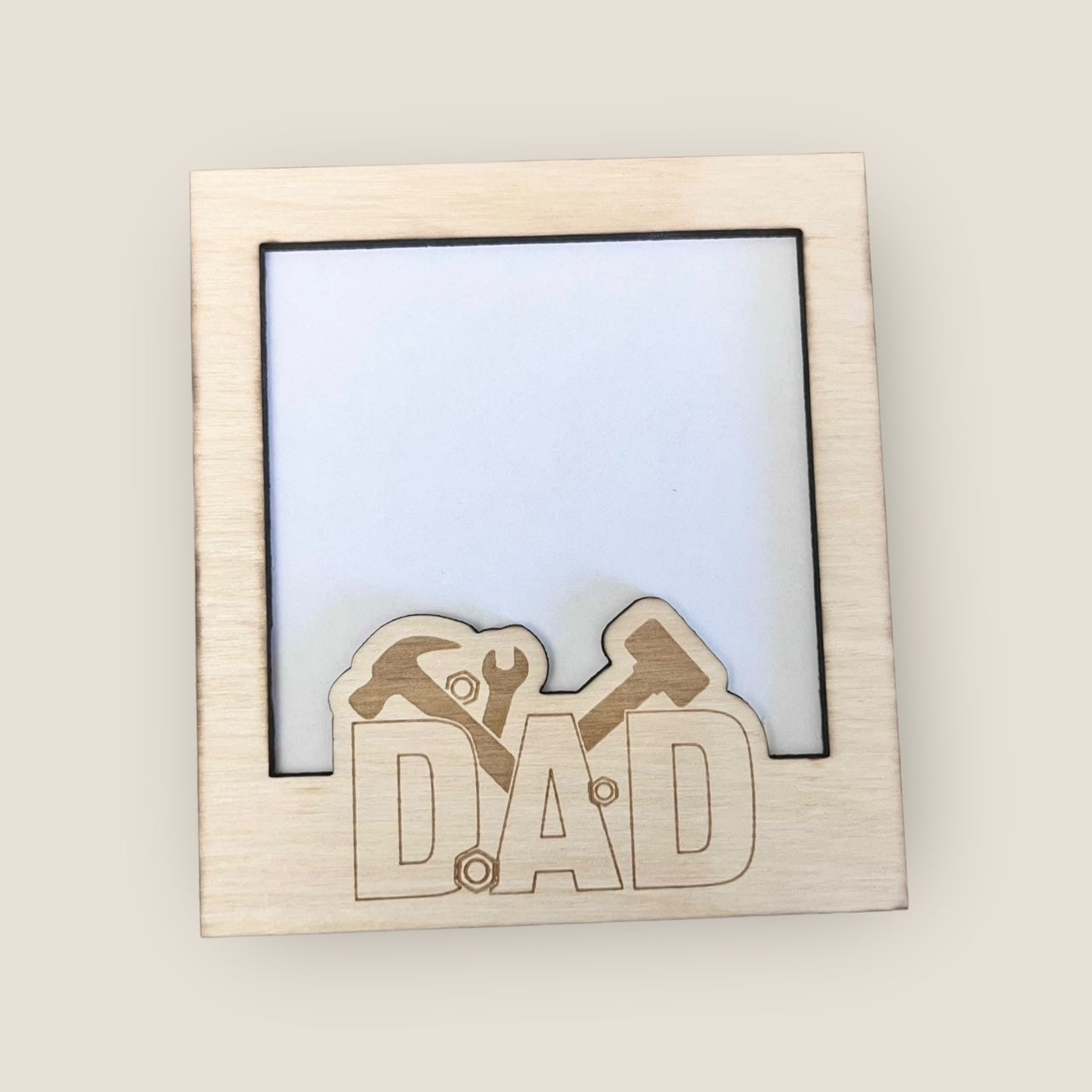 Magnet Wood Frame - Dad & Tools