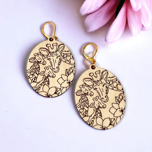 Giraffe Mama Earrings