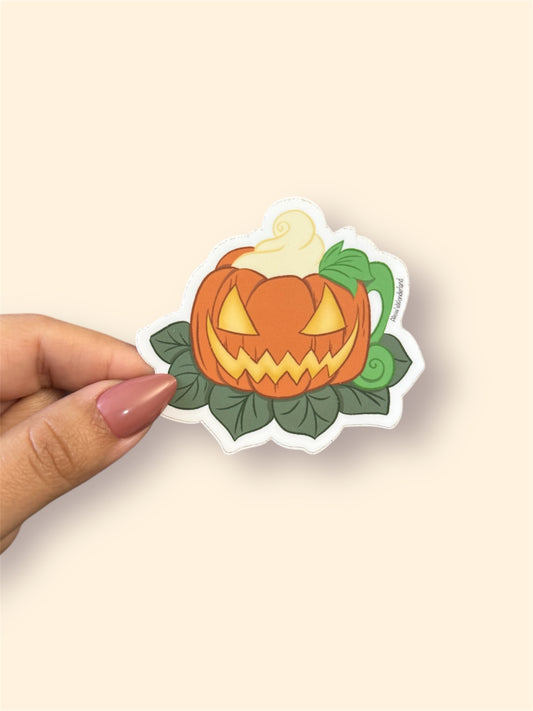 Pumpkin Mug Vinyl Sticker