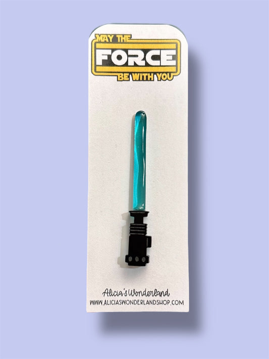 Teal Lightsaber Pin