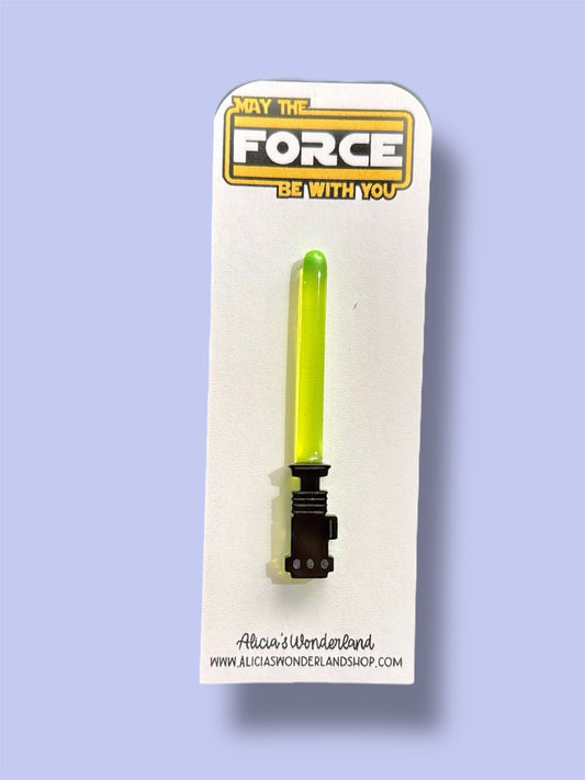 Neon Yellow Lightsaber Pin