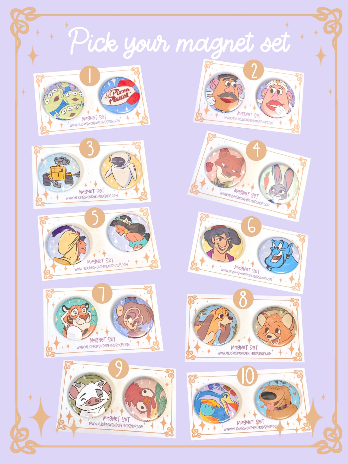 Button Set - Magnet or Pin