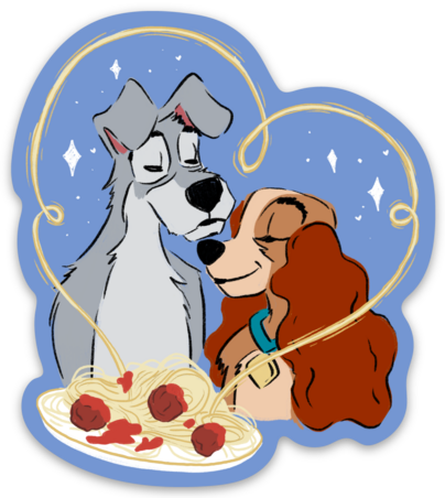 Spaghetti & Bella Notte Vinyl Sticker