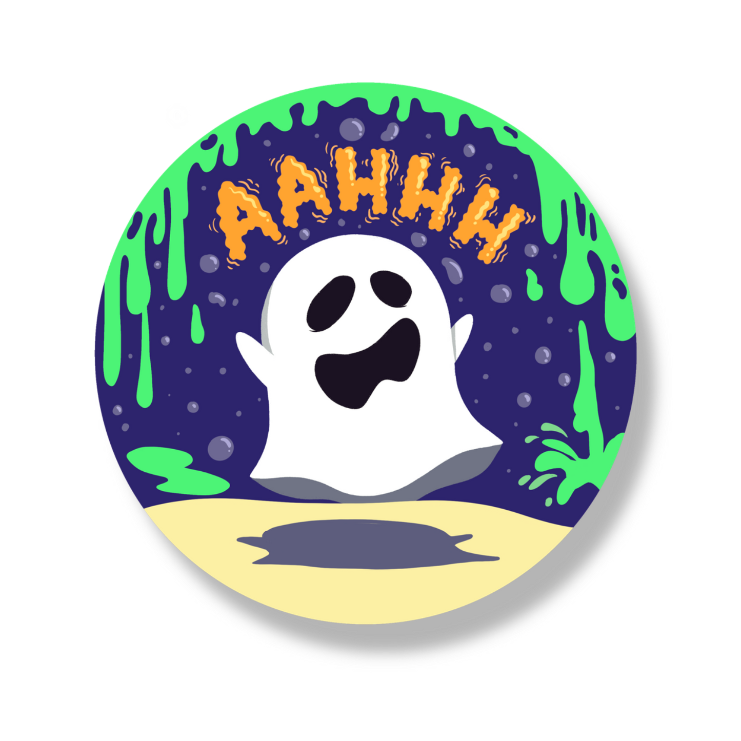 Scared Ghost Vinyl Sticker