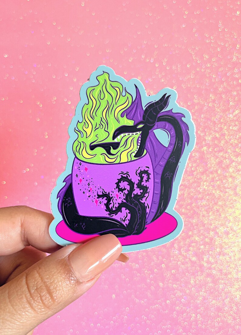 Mistress of Evil Spooky Mug Vinyl Sticker