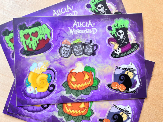 Spooky Mugs Sticker Sheet