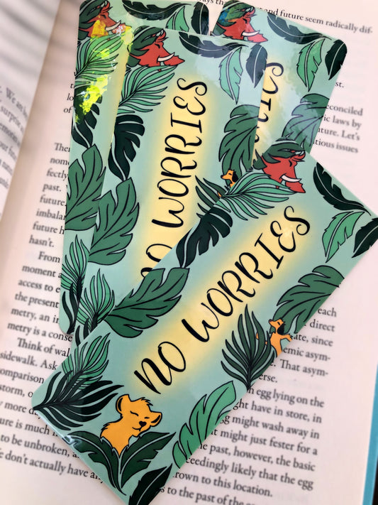 No Worries Bookmark