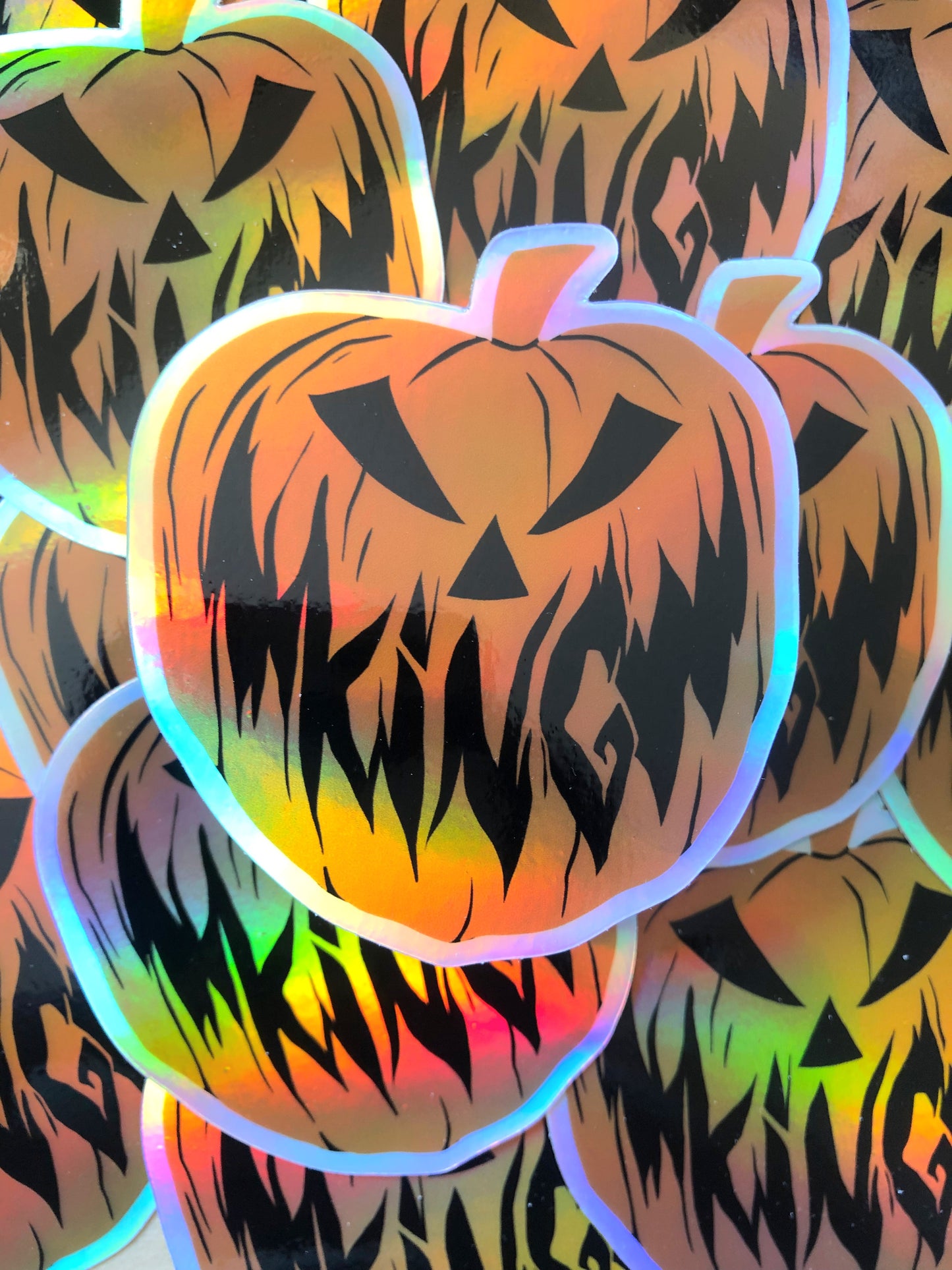 Pumpkin King Holographic Vinyl Sticker