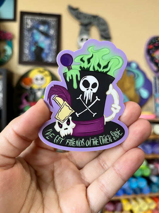 Voodoo Man Spooky Mug Vinyl Sticker
