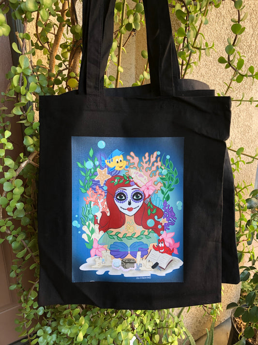 Sugar Skull Mermaid Tote bag