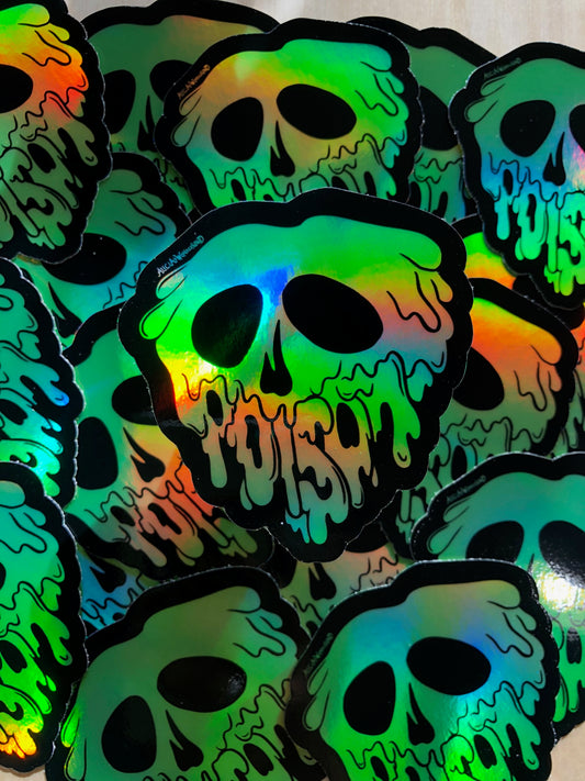 Poison Holographic Vinyl Sticker