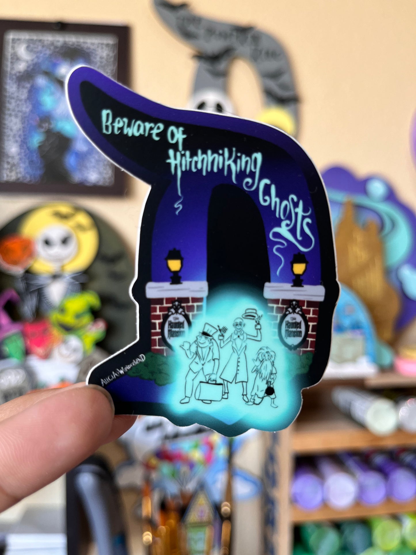 Hitchhiking Ghosts Sticker